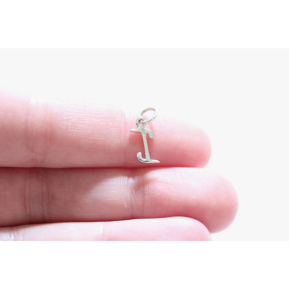Sterling Silver Cursive I Initial Charm - image 2